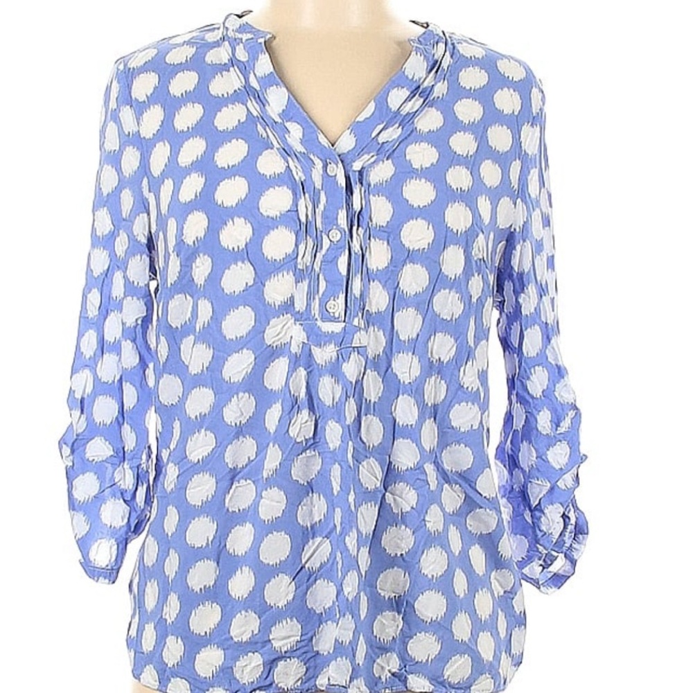 Gap Blue and White Women's Blouse